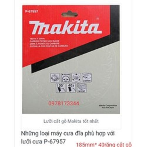 Lưỡi cắt gỗ MAKlTA 185mm 40 răng