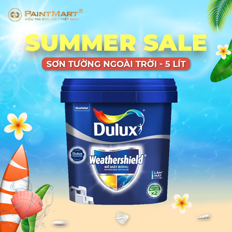 Sơn tường ngoài trời Dulux Weathershield (Sơn ngoại thất)
