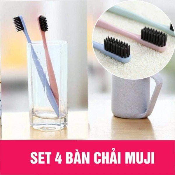 SET 4 BÀN CHẢI ĐÁNH RĂNG MUJI