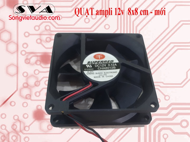 QUẠT AMPLI 12V 8x8CM - MỚI