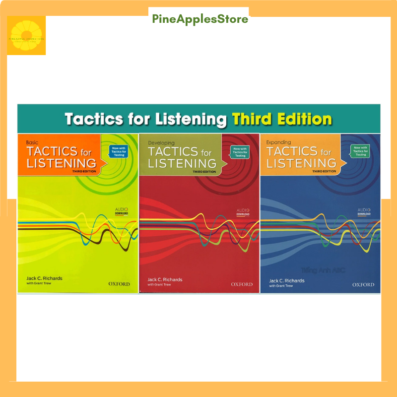 Bộ sách Tactics for Listening Basic Developing Expanding, file nghe và đáp án gửi qua mail