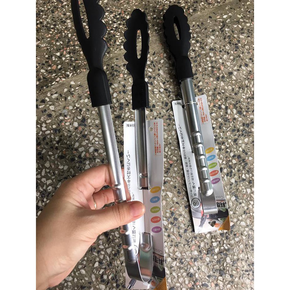 Kẹp Gắp Thực Phẩm Echo Nhật/ Kẹp Gắp Đồ Nóng Đầu Nhựa Chịu Nhiệt