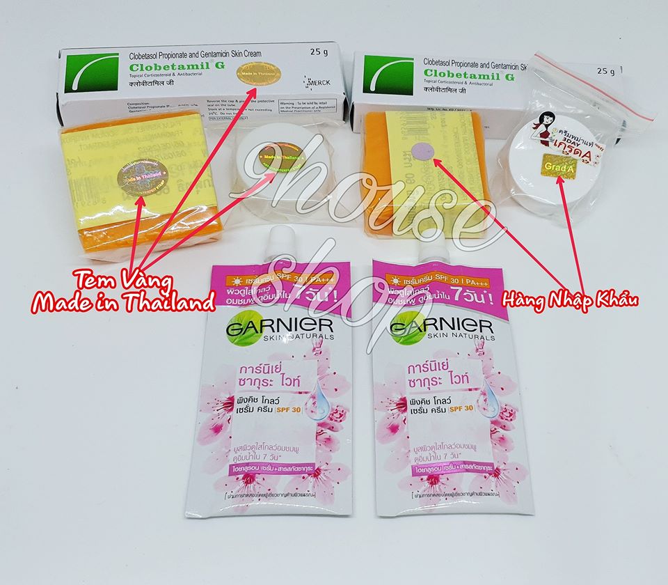 01 Bộ Clobetamil G Thái Lan 5 Món (SET GÓI)