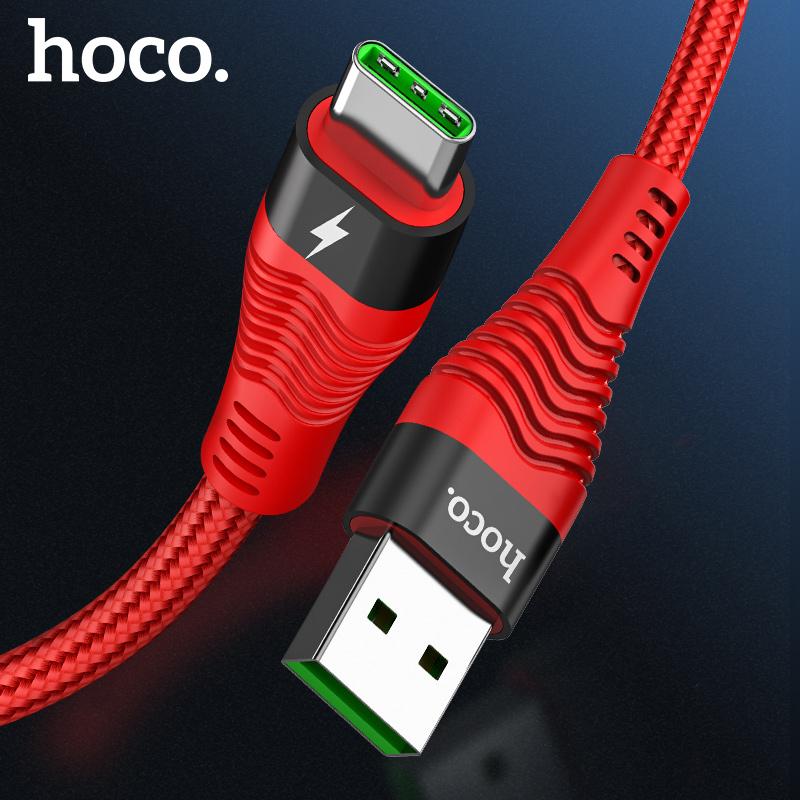 Cáp sạc nhanh Type C Hoco U53 cho Huawei Oppo (Hỗ trợ sạc nhanh 5A 1.2m)