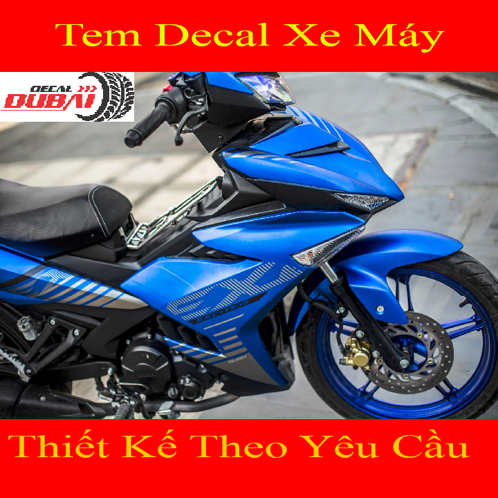 Tem trùm Dán Xe Exciter Xanh Sọc Thể Thao