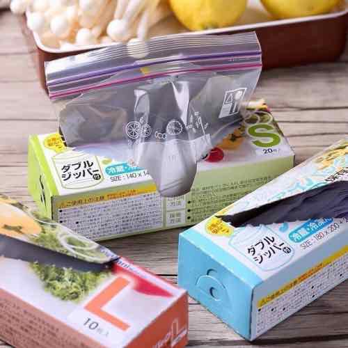 Set 3 hộp túi zip đựng và bảo quản thực phẩm nhật bản