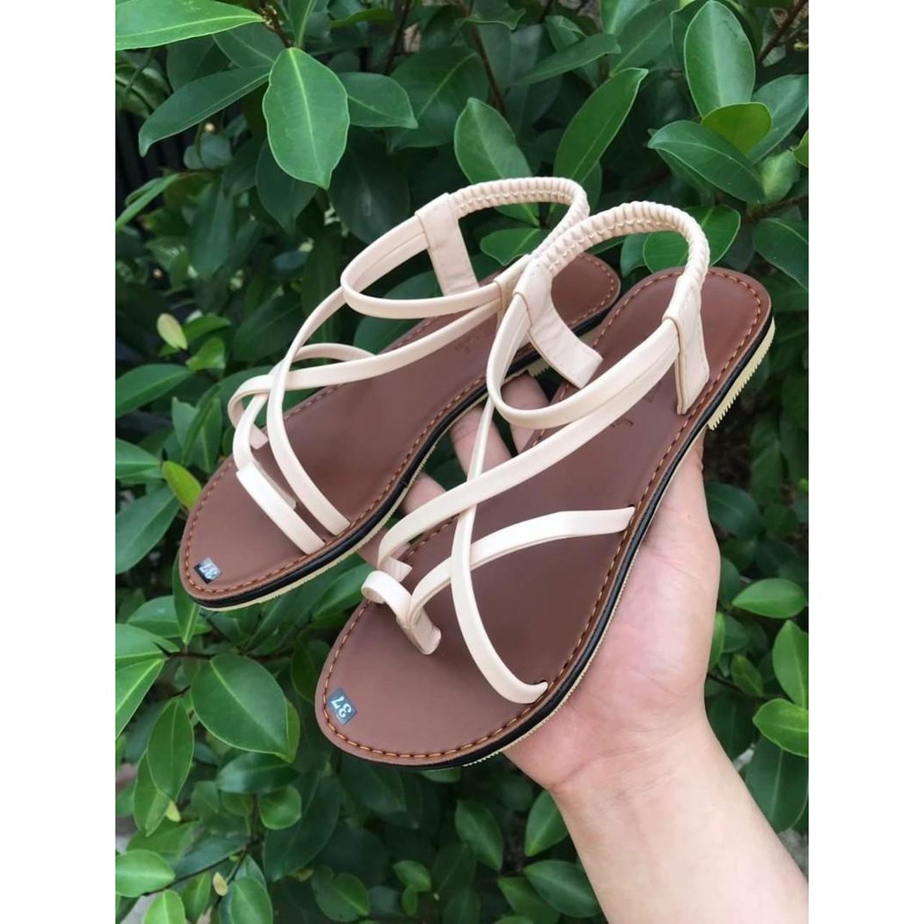 sandal quai mảnh chất da xịn