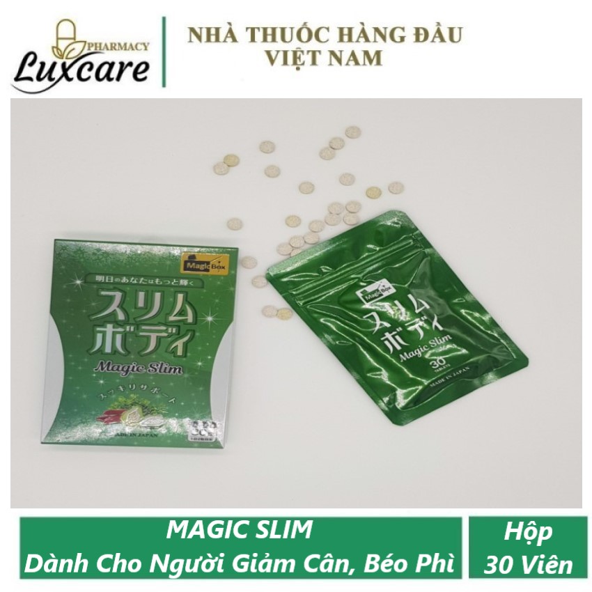 Viên Uống Giảm Cân Nhật Bản Magic Slim -Giúp Hạn Chế Hấp Thu Chất Béo & Hỗ Trợ Giảm Cân (Hộp 30 Viên) Luxcare