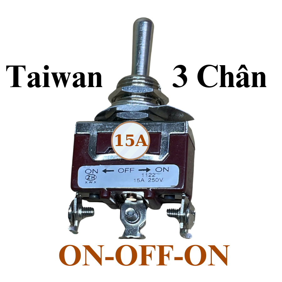 Công tắc gạt đảo chiều 3A-6A-10A-15A lỗ khoét 12mm - Linh kiện điện tử Quỳnh Diễn