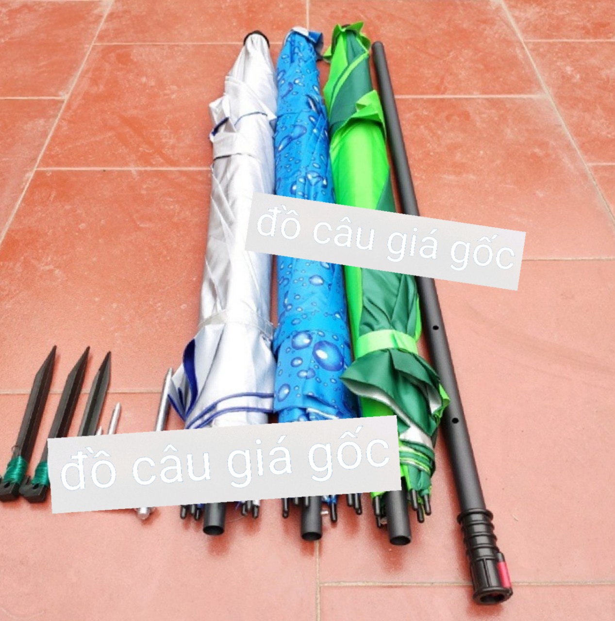 ô câu cá ô che nắng câu cá giọt nước và dọc dừa