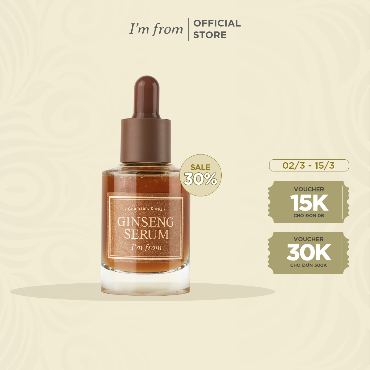 Tinh Chất I'm from Ginseng Serum 30ml date tháng 9.2023