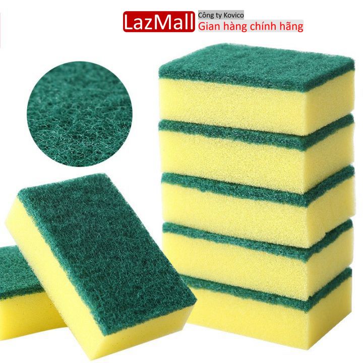 [Xưởng VM] Miếng Rửa Chén Bát 2 Mặt Xanh Vàng, Miếng Bọt Biển .ĐTVM