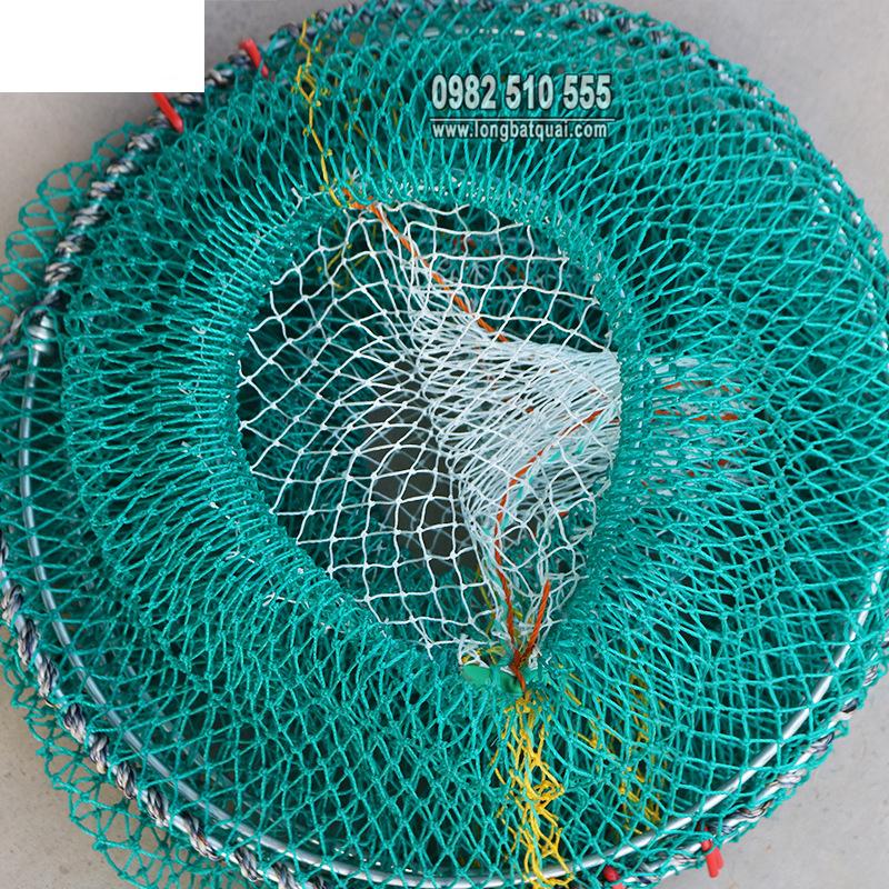 Lồng Lò Xo Bắt Cua, Ếch, Rùa, Ba Ba, - Xanh siêu dày