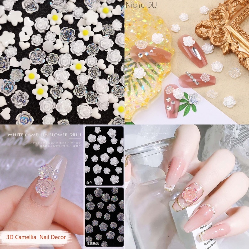 Cham hoa hồng mix nhiều mẫu trang trí nail siêu đẹp hot