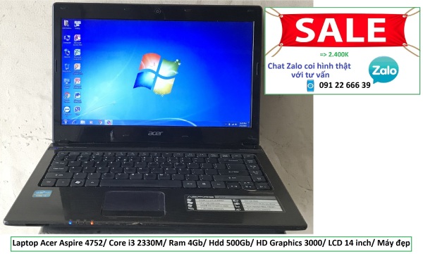 Bảng giá Laptop Acer Aspire 4752/ Core i3 2330M/ Ram 4Gb/ Hdd 500Gb/Intel HD Graphics 3000/ LCD 14 inch Phong Vũ
