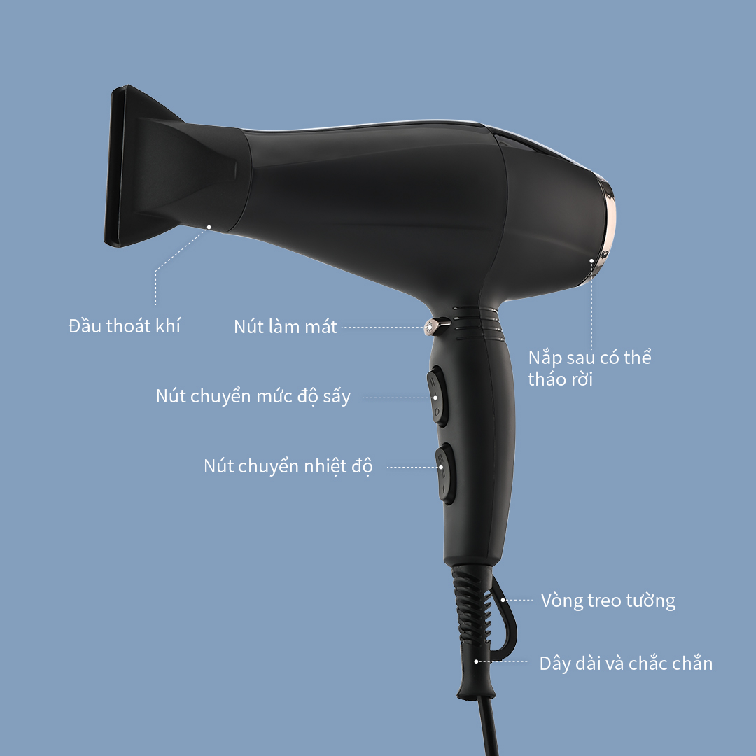 ENA146BLK - Lock &Lock HAIR DRYER - BLACK