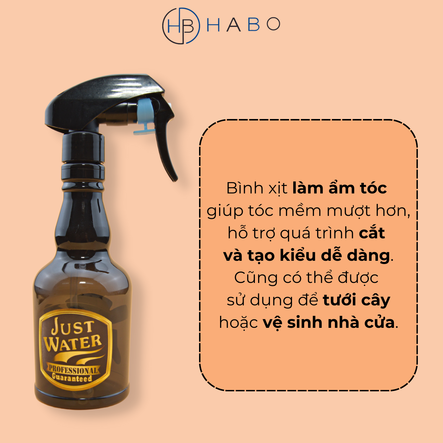 Bình xịt nước cắt tóc, bình xịt barber phun sương, thể tích 280ml