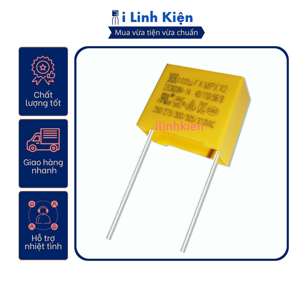 Tụ lọc nguồn ac 0.022uf 275v 10mm