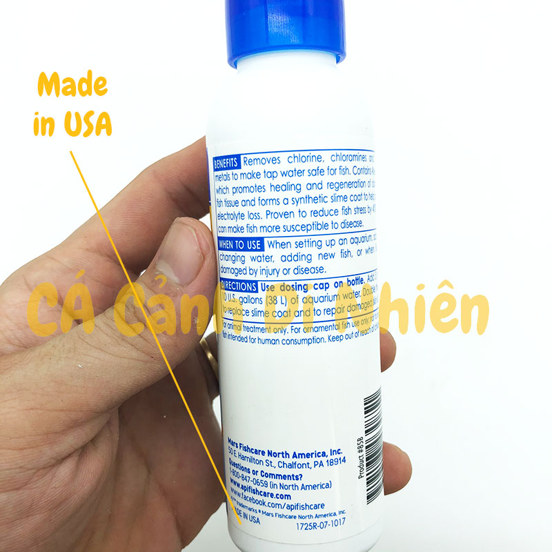 Dung dịch API STRESS COAT+ 118 ML giảm Stress khử độc nước cho hồ cá