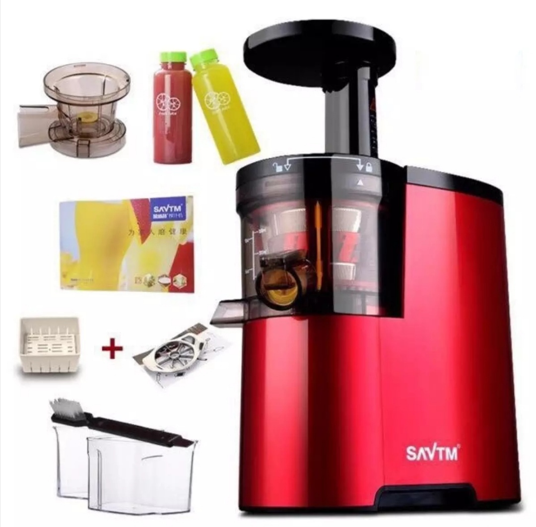 Máy ép trái cây tốc đó chậm cao cấp SATVM  JE-07 (Màu đỏ)