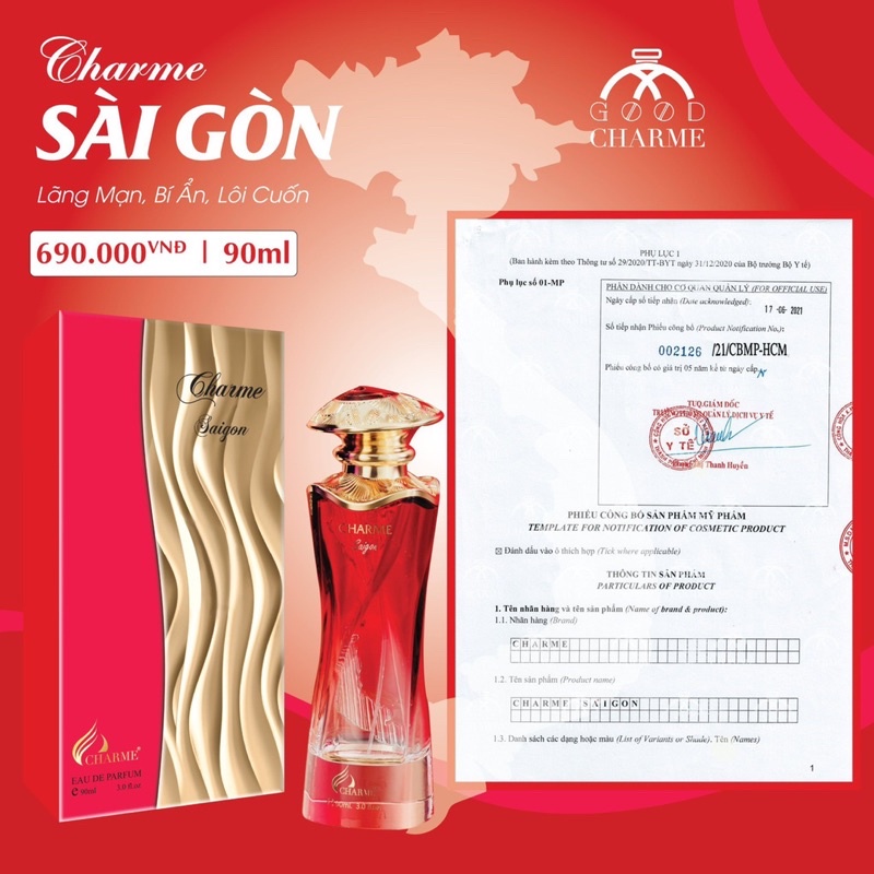 Nước Hoa Tỉnh Thành SAIGON 90ml goodcharmee