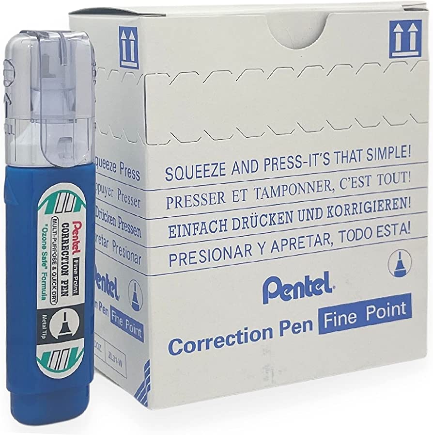 Bút Xóa Đầu Kim Nhật Bản Pentel 12ml - ZL31 Dễ Sử Dụng, An Toàn - Cam Kết Hàng Chính Hãng