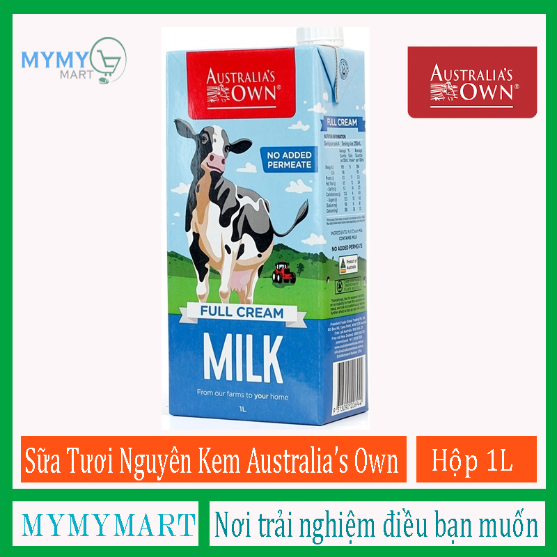 HCMSữa Tươi Nguyên Kem Australias Own Hộp 1L Date 01 2023