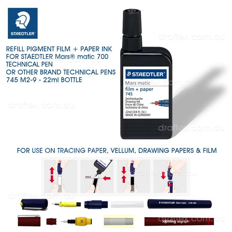 Mực can kỹ thuật STAEDTLER 745 màu đen
