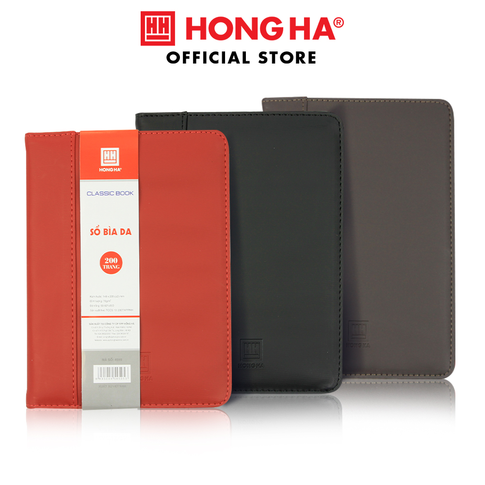 Sổ bìa da 200 trang A5 Hồng Hà Classic Book 4595