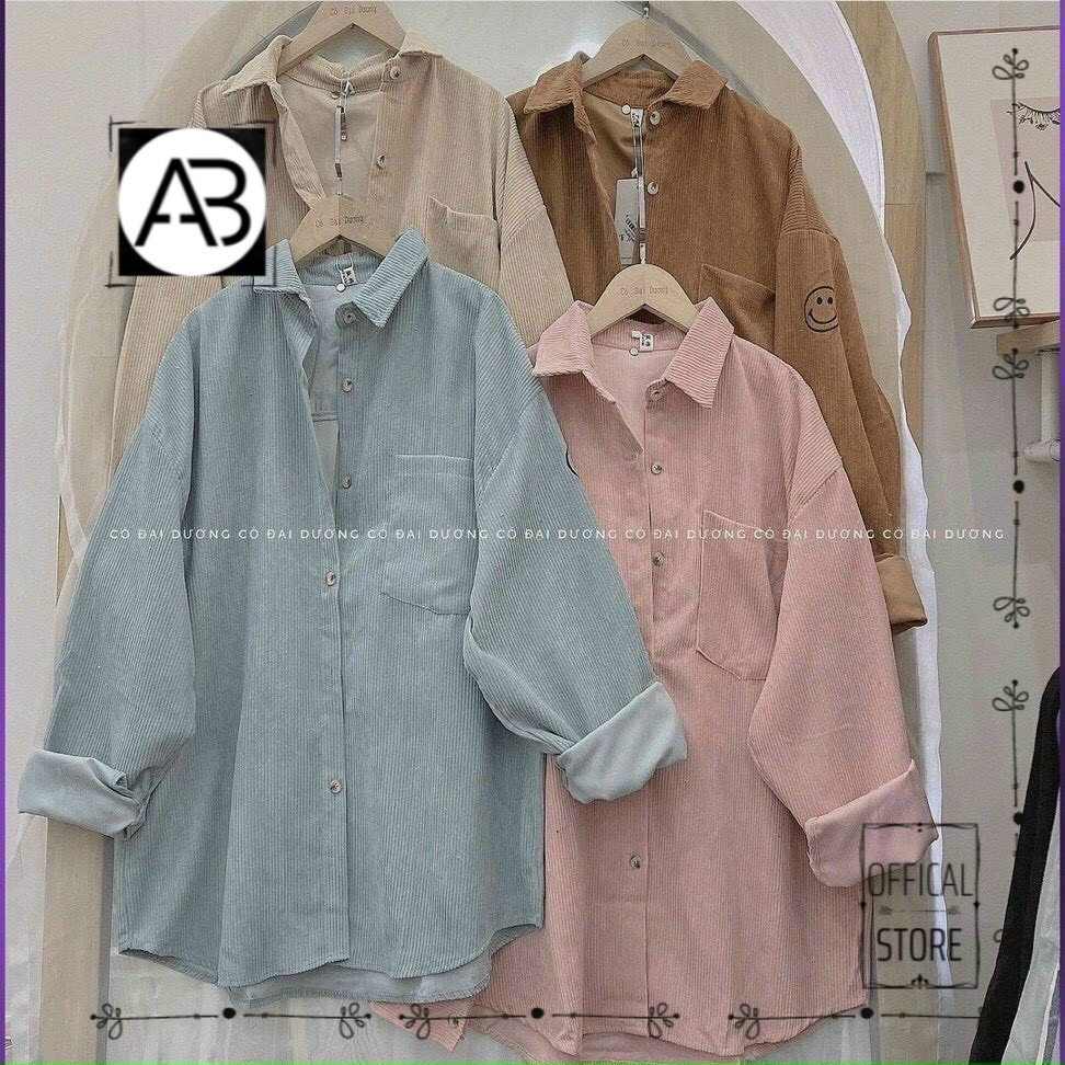 [AB SHOP] ÁO KHOÁC SƠ MI NHUNG TRƠN BASIC BAO ĐẸP TP154 [HCM]