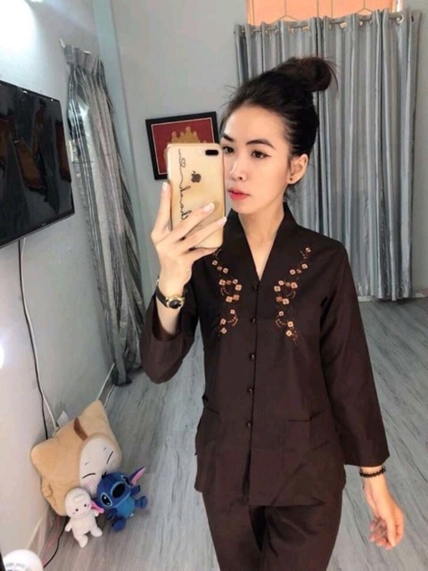 Đồ Lam Đi Chùa - Bộ Siêu Nâu