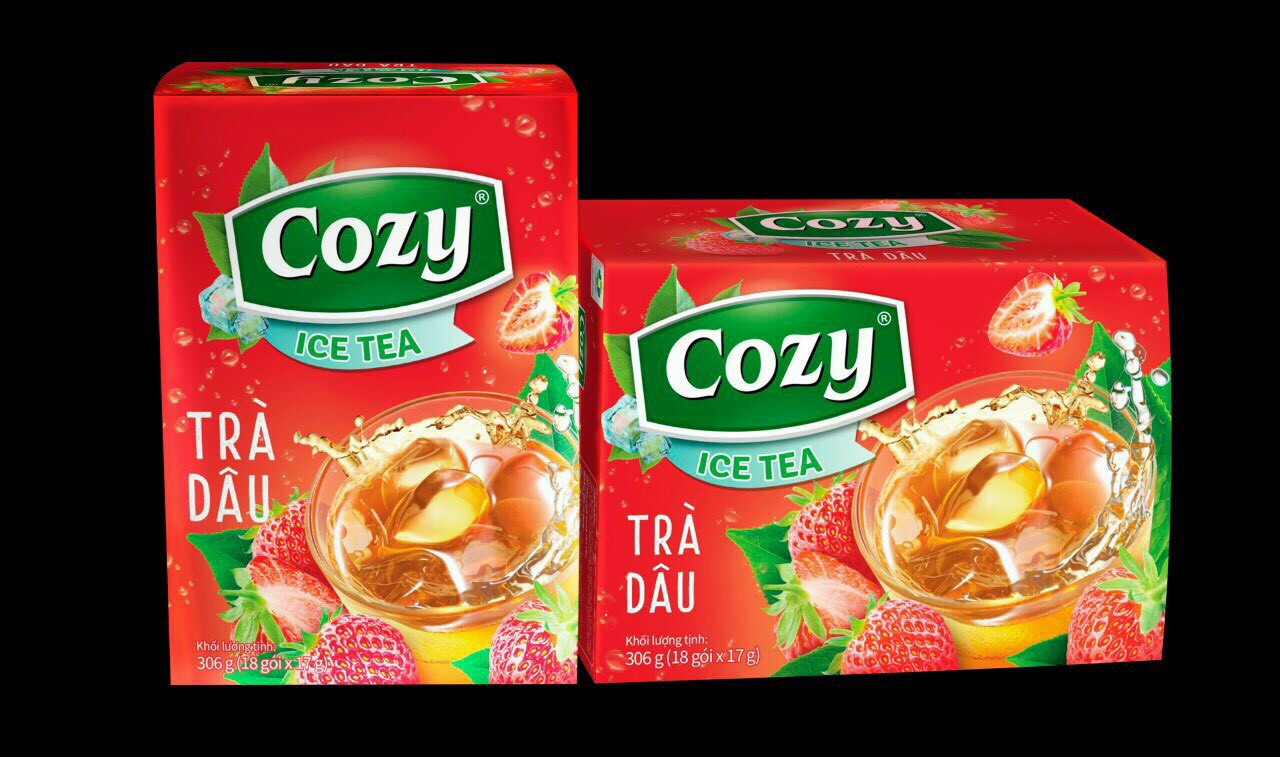 Trà cozy hương dâu hòa tan hộp 16 gói