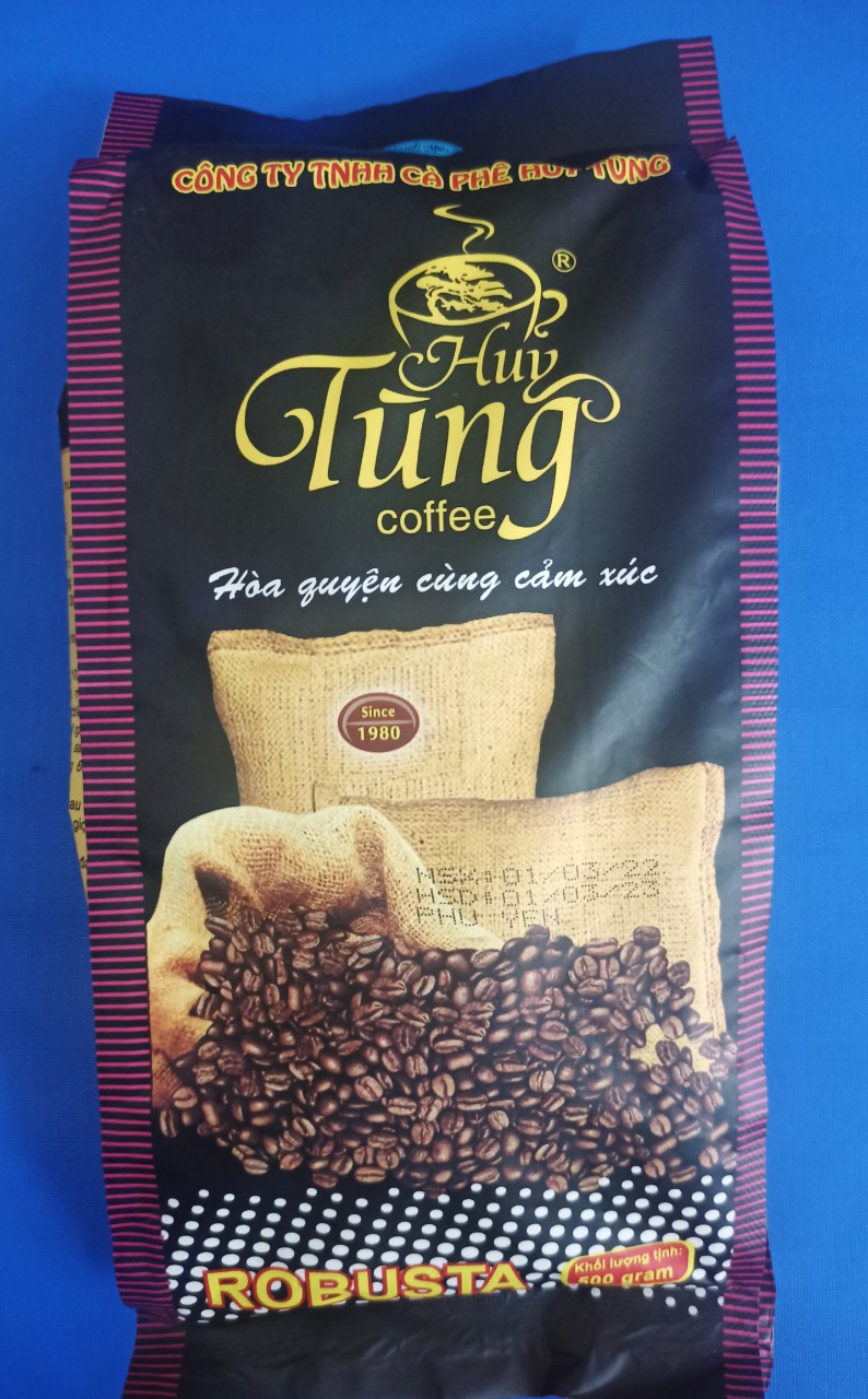 Cafe Huy Tùng ( Robusta ) Đậm Đà , Thơm Ngon ( gói 500gr)