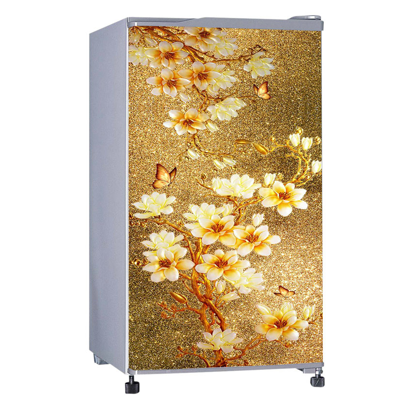 [HCM]Decal trang trí tủ lạnh mẫu Hoa Mai Trắng số 2