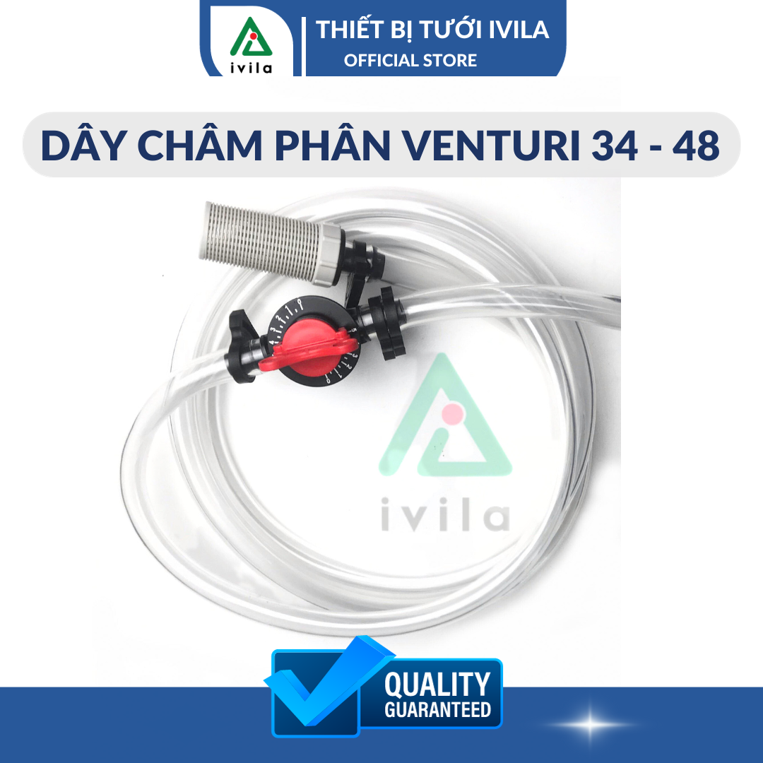 Bộ châm phân Venturi 34, Thiết bị châm phân Venturi 34mm dùng trong hệ thống tưới, bộ hút phân, châm phân tự động phi 34
