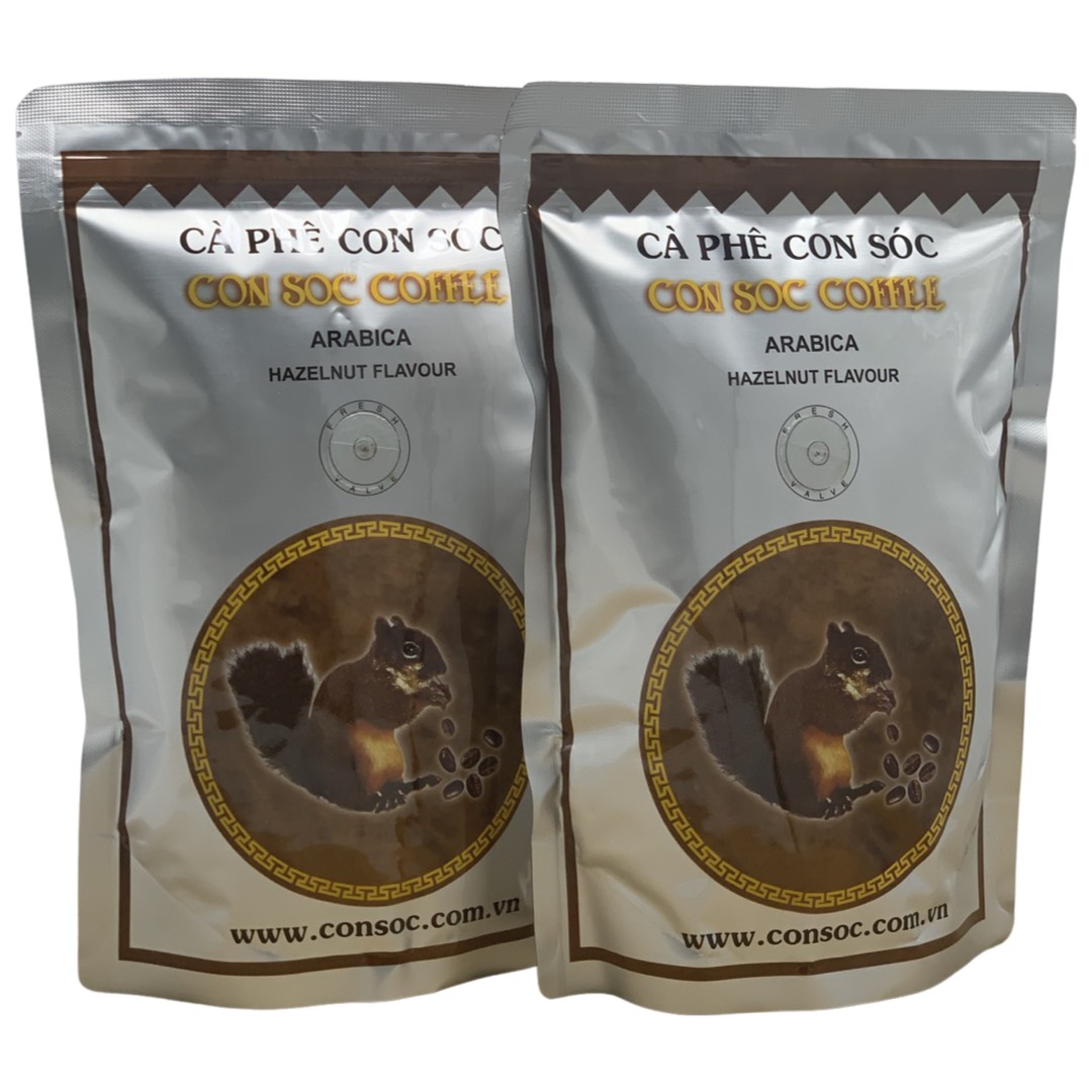 Cà phê con sóc bịch nâu - cà phê bột pha phin - gu của người hàn quốc