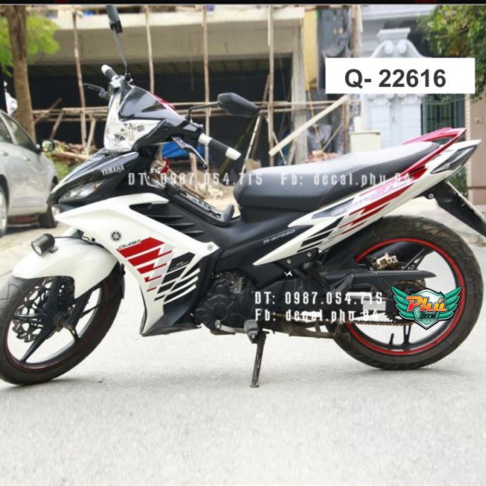 Tem rời EX 135  trắng đỏ đen RC 2014 2