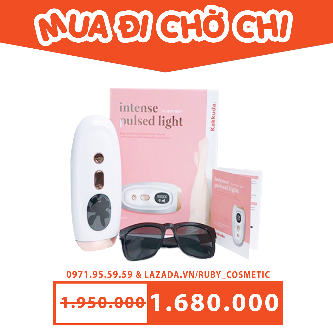 ( Giá tốt ) MÁY TRIỆT LÔNG CẦM TAY KAKKUDA HÀN QUỐC