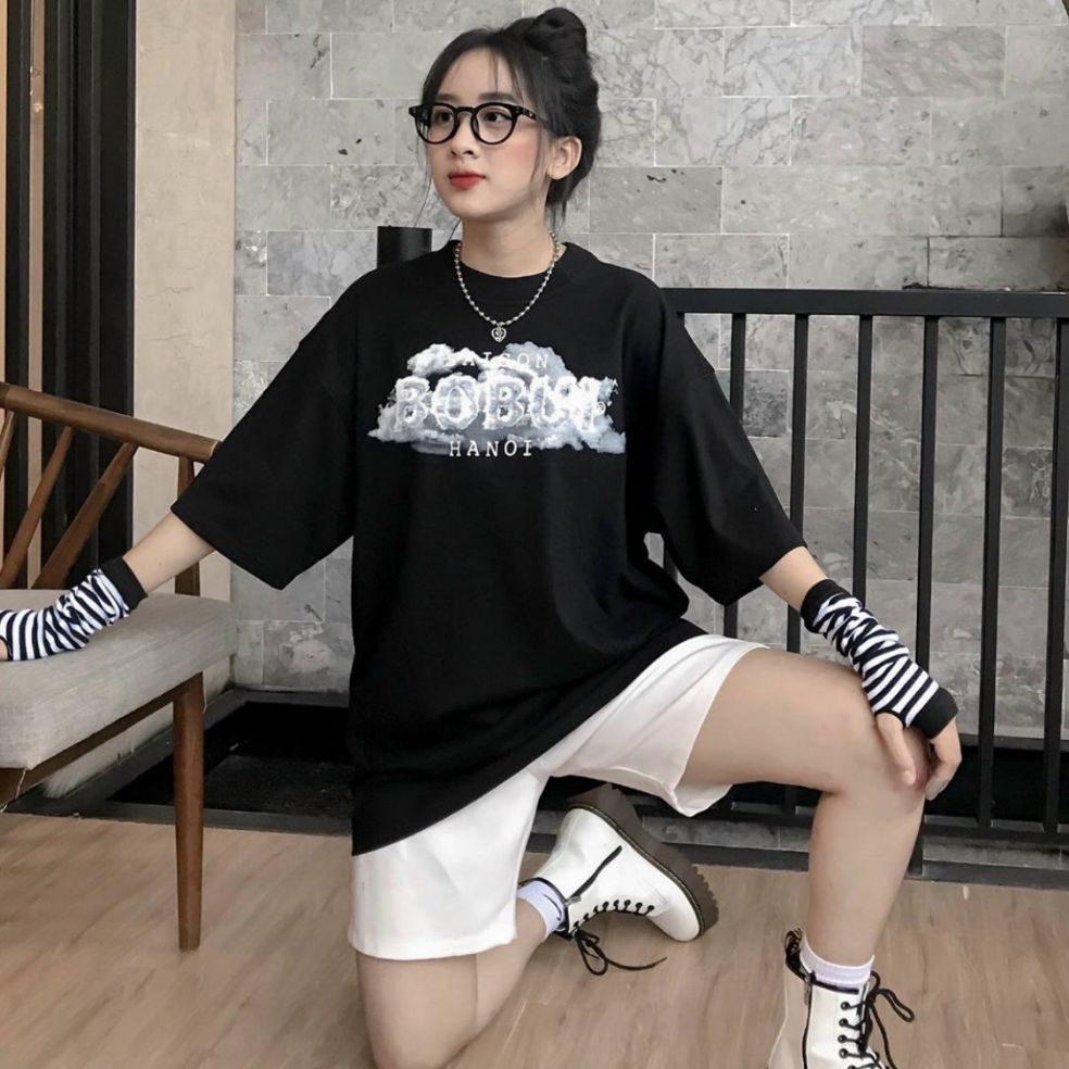 (FULL TEM TAG) Áo thun BOBUI SAIGON HANOI Cloud Unisex (Có tag cổ tem BOBUI)