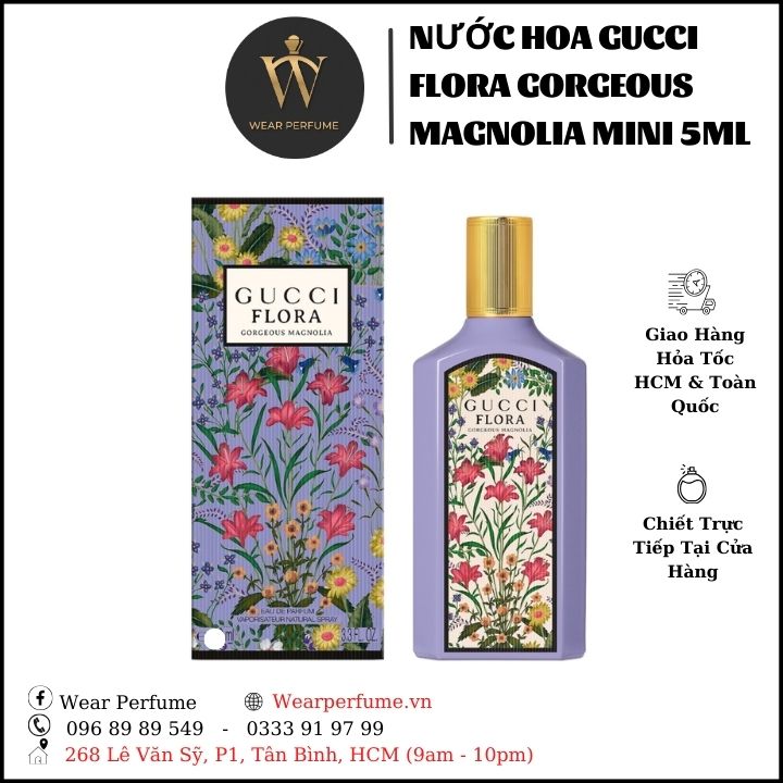 Nước hoa nữ Gucci Flora Gorgeous Magnolia EDP Mini 5ML