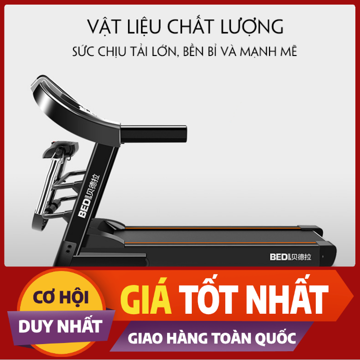 (Giá Tốt Nhất) - Máy chạy bộ điện đa năng 12km gấp gọn kèm máy đánh bụng loa nghe nhạc - Máy chạy bộ tại nhà cao cấp giá rẻ