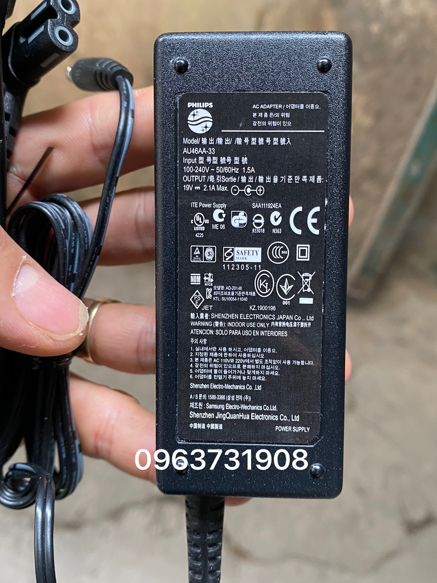 Adapter nguồn cho Màn Hình Philips 19V bản gốc Philips cung cấp