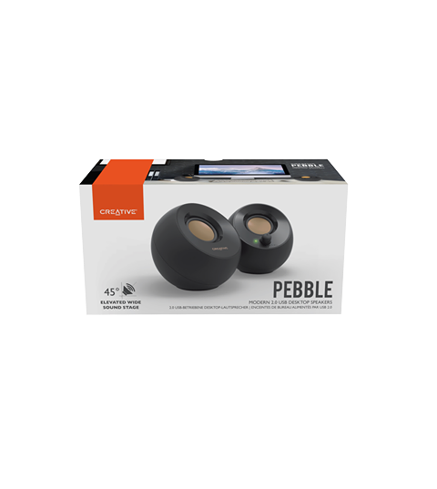 Loa vi tính Creative Pebble Black - Hàng Chính Hãng