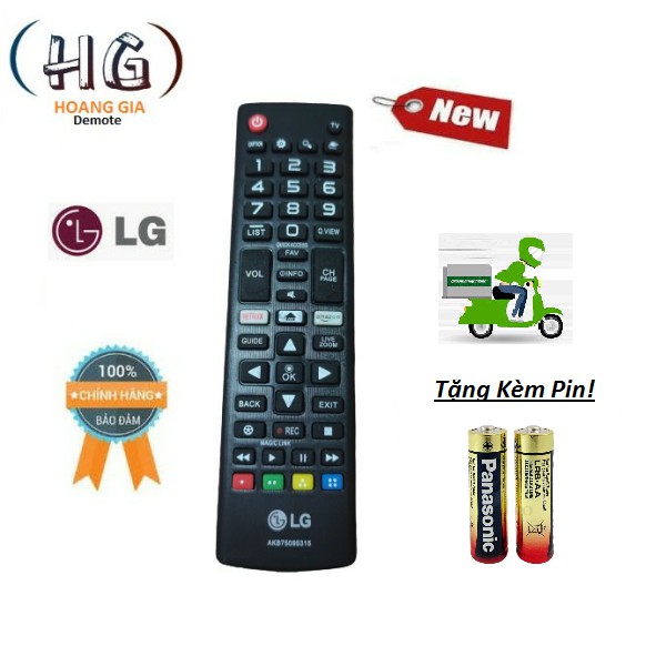 Điều khiển tivi LG AKB75095315- Hàng mới chính hãng LG 100% Tặng kèm Pin