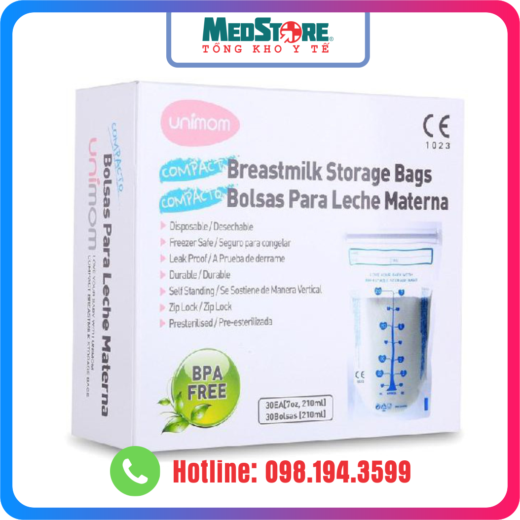 Hộp 30 Túi đựng Sữa Mẹ Unimom 210ml Hàn Quốc - TBYT Medstore Giá Ưu Đãi Nhất Hộp 30 Túi đựng Sữa Mẹ Unimom 210ml Hàn Quốc - TBYT Medstore Giá Ưu Đãi Nhất