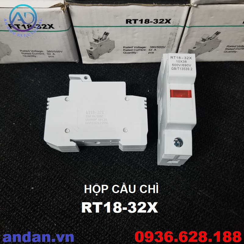Đế cầu chì sứ rt18-32, ruột cầu chì sứ rt18 ro15 10x38 1a, 2a, 3a, 4a, 5a, 6a, 8a, 10a, 16a, 20a, 25a, 32a