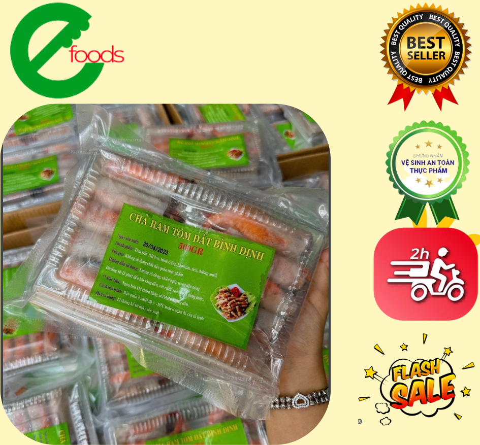 Chả Ram Tôm Đất Bình Định 500G - 1KG Giòn Ngon (Chọn Giao Hàng 2h giúp shop nha)