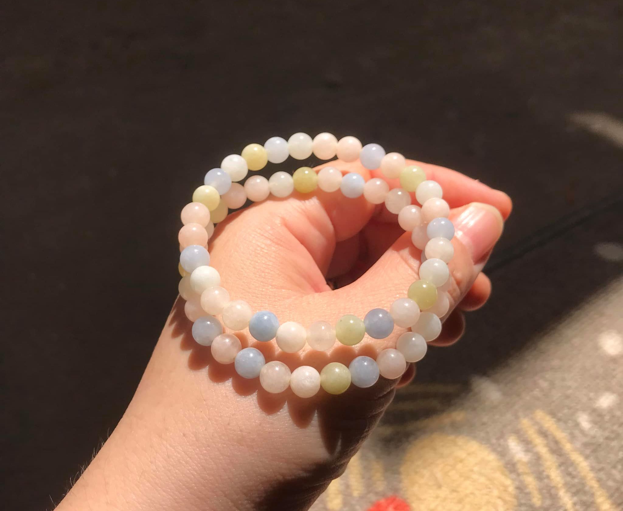 VÒNG TAY ĐÁ  BERRY NHIỀU MÀU size hạt 6ly