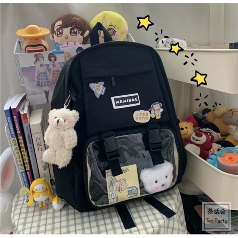 Balo hộp phối túi mica_ MRMIBAG