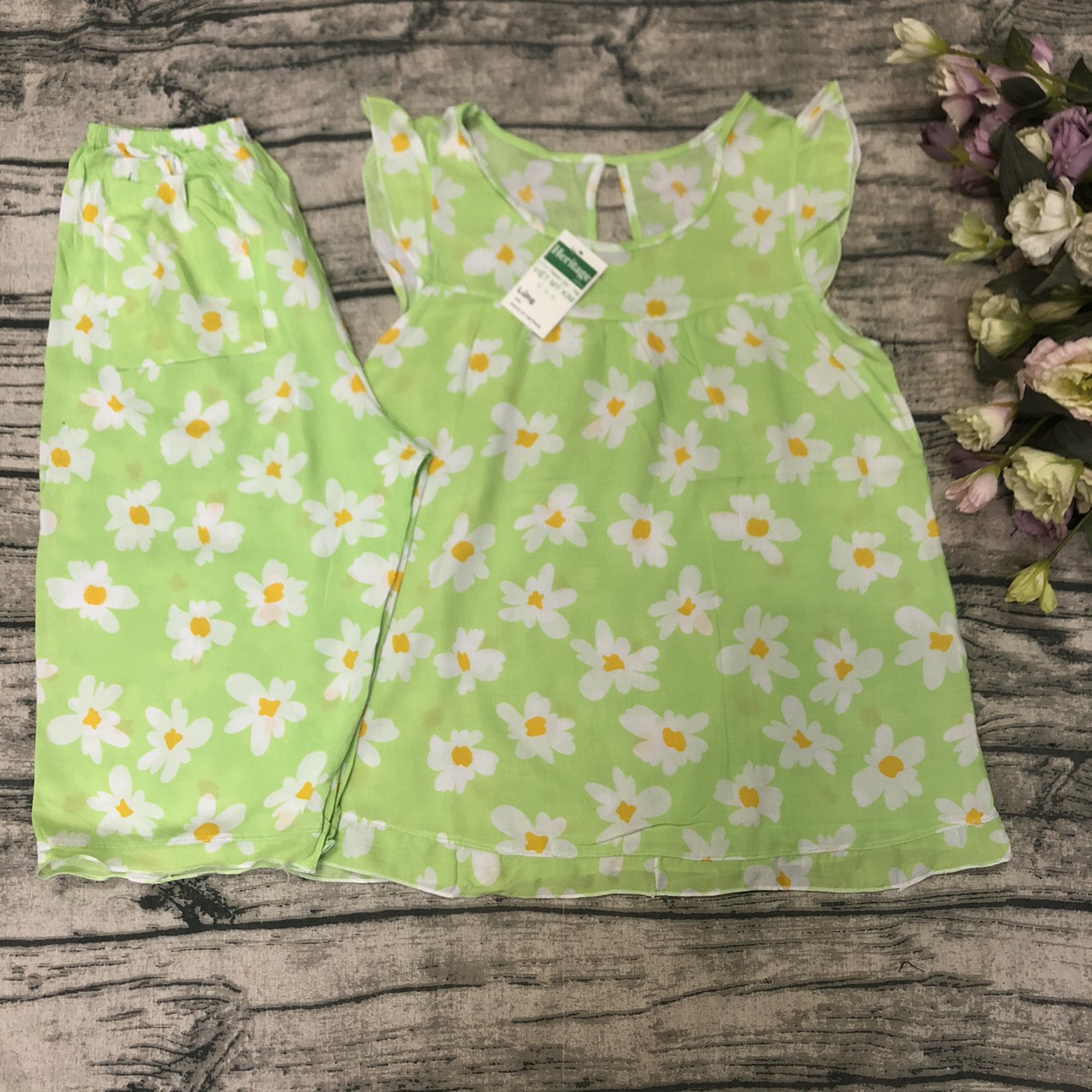 đồ bộ lửng lanh thấm hút mồ hôi (4 size) 40-80 kí